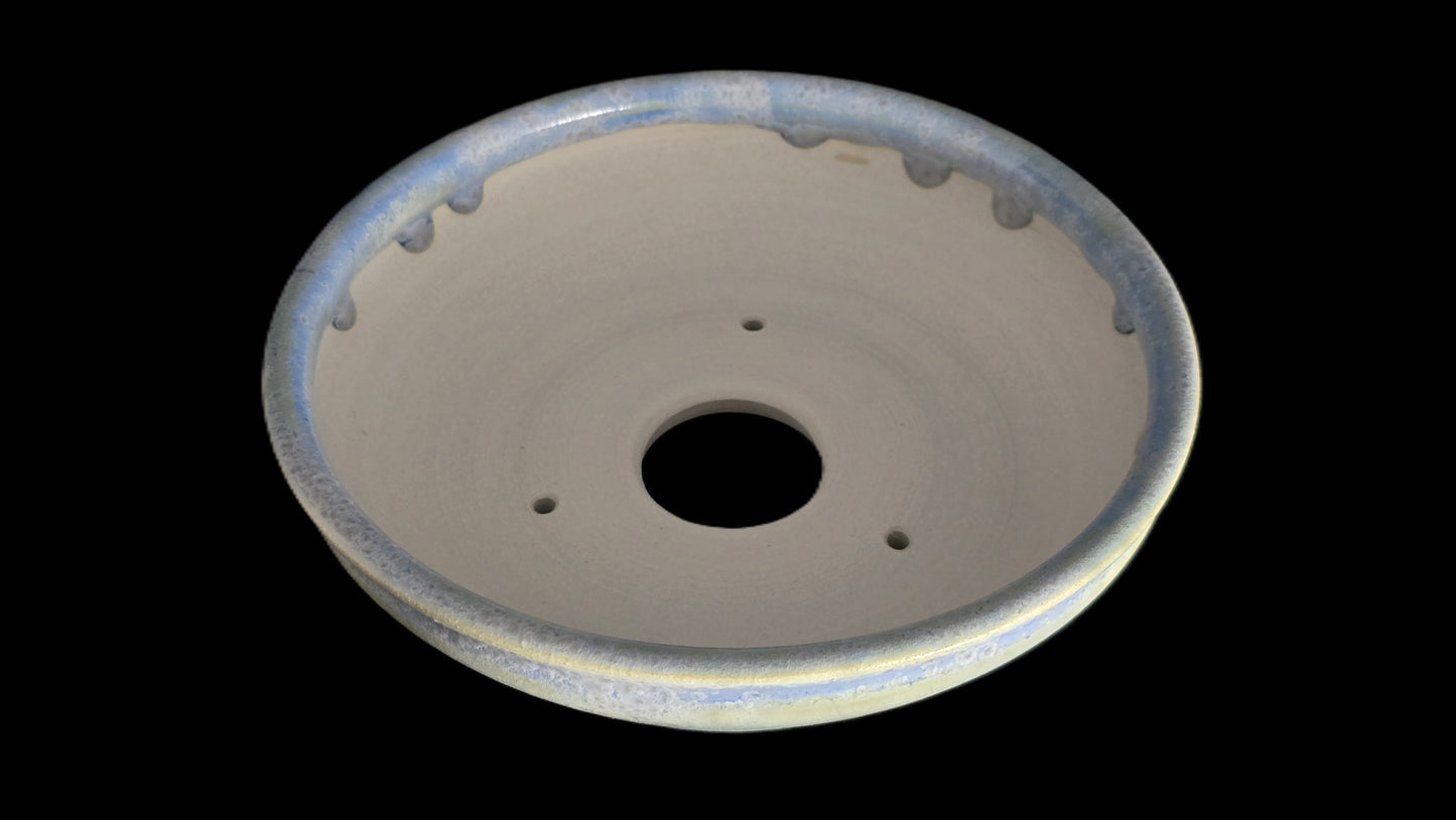 Bonsai Pot, Blue Crystal Round 12-25 - 6.5" X 1.75"