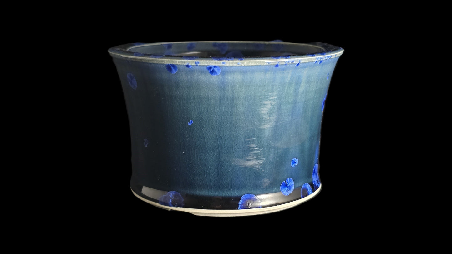 Bonsai Pot, Blue Crystal Round 12-25 - 4.5" X 3" (Copy)