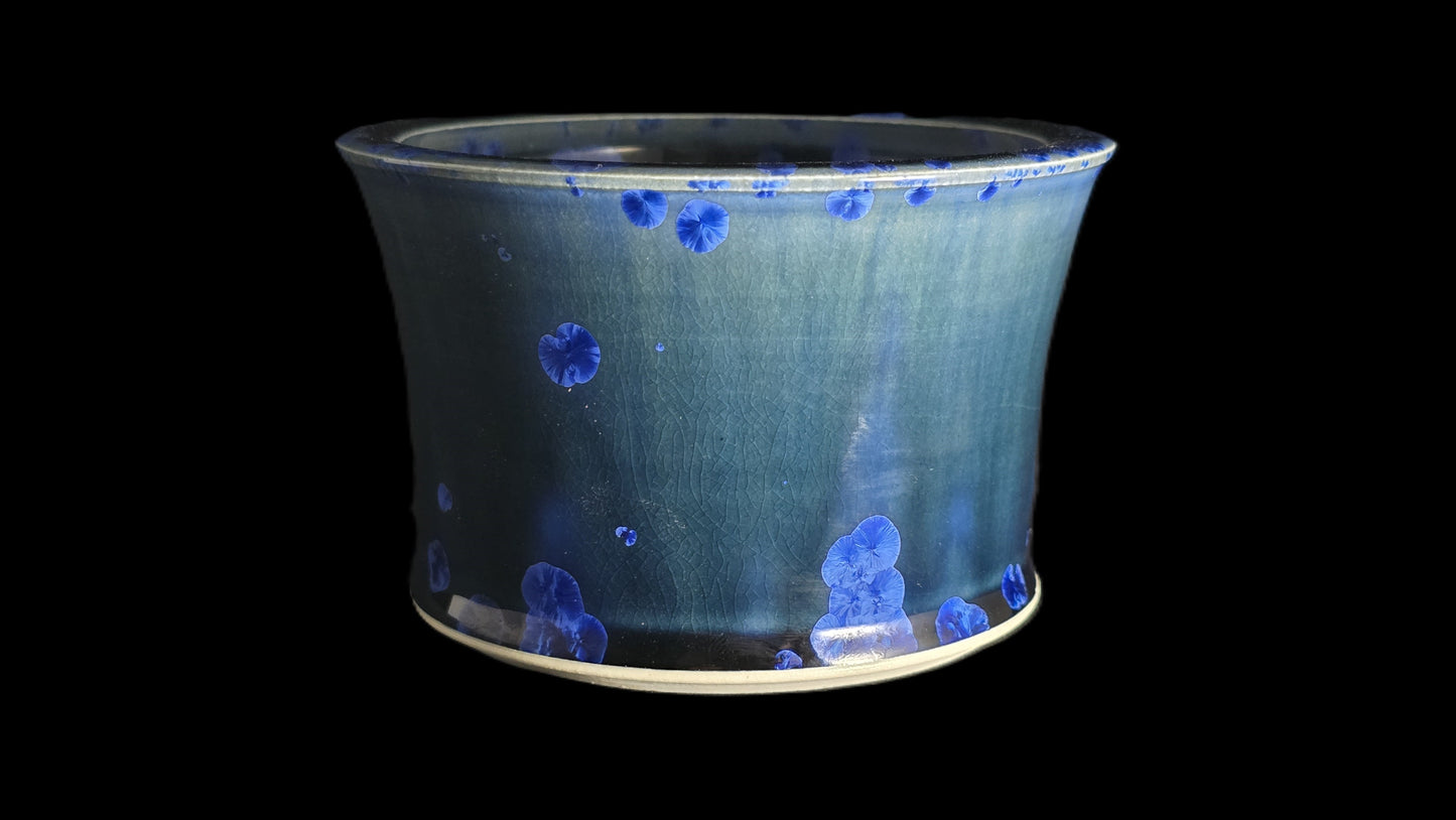 Bonsai Pot, Blue Crystal Round 12-25 - 4.5" X 3" (Copy)