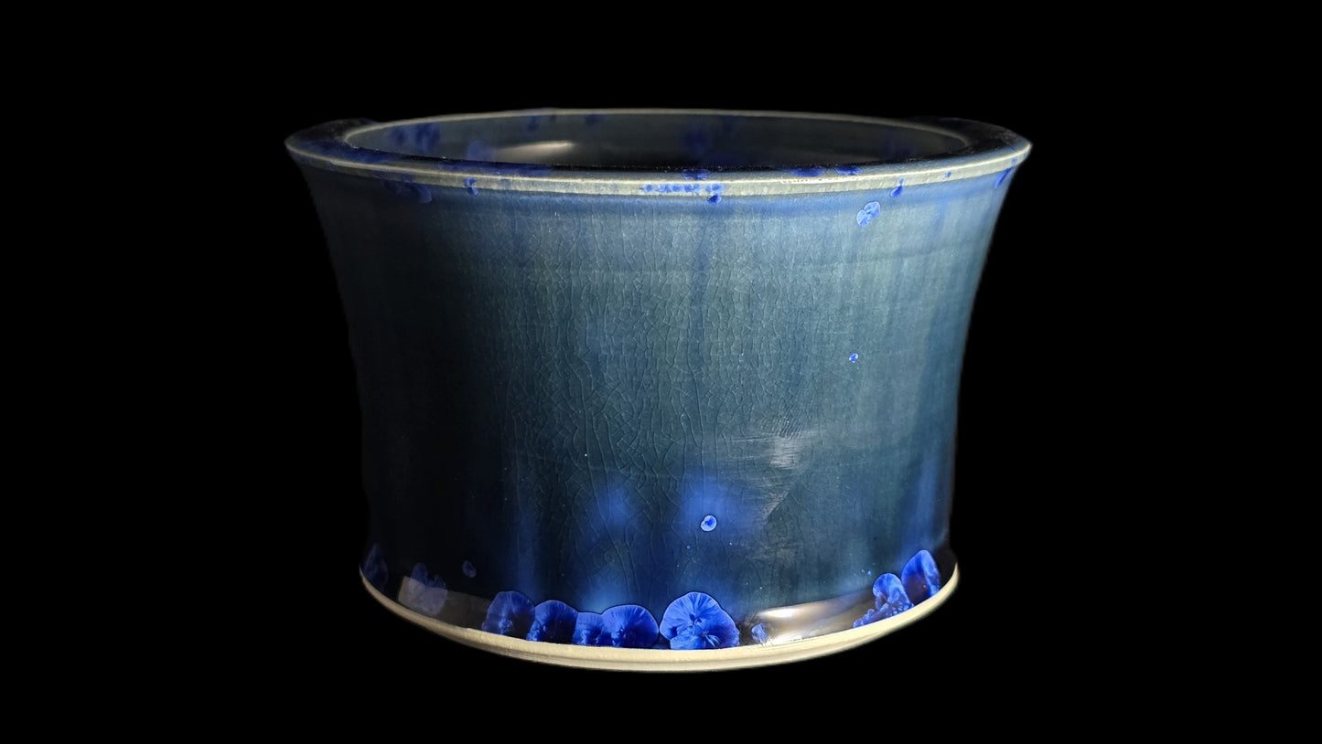 Bonsai Pot, Blue Crystal Round 12-25 - 4.5" X 3" (Copy)