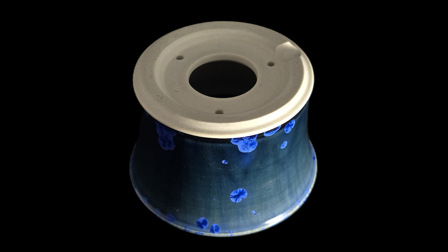 Bonsai Pot, Blue Crystal Round 12-25 - 4.5" X 3" (Copy)