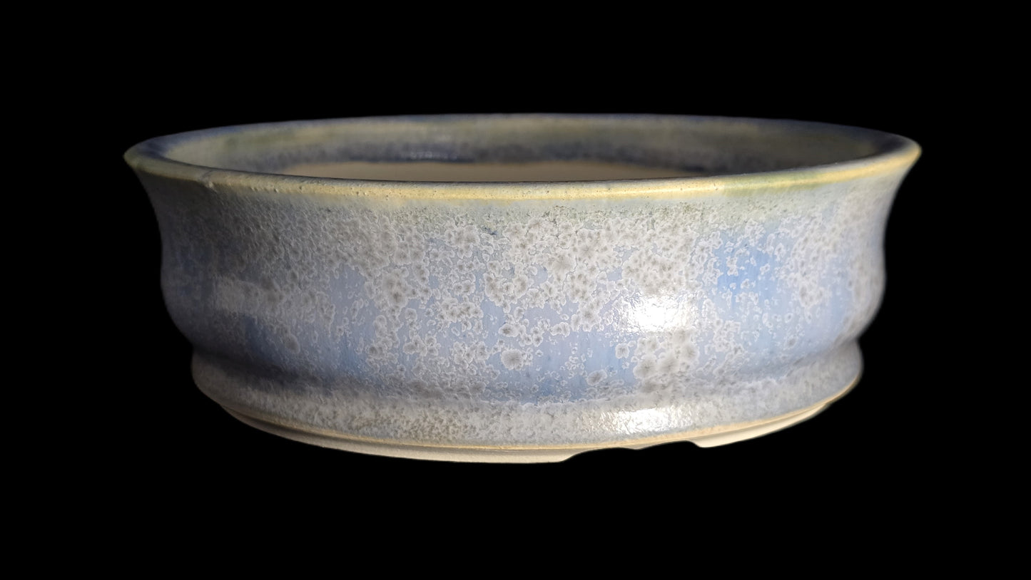 Bonsai Pot, Blue Crystal Round 12-25 - 7" X 2.25"