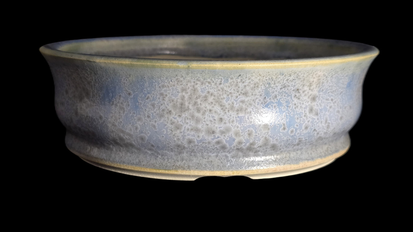 Bonsai Pot, Blue Crystal Round 12-25 - 7" X 2.25"