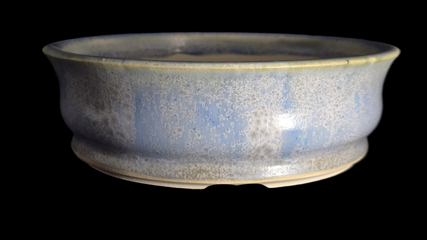 Bonsai Pot, Blue Crystal Round 12-25 - 7" X 2.25"
