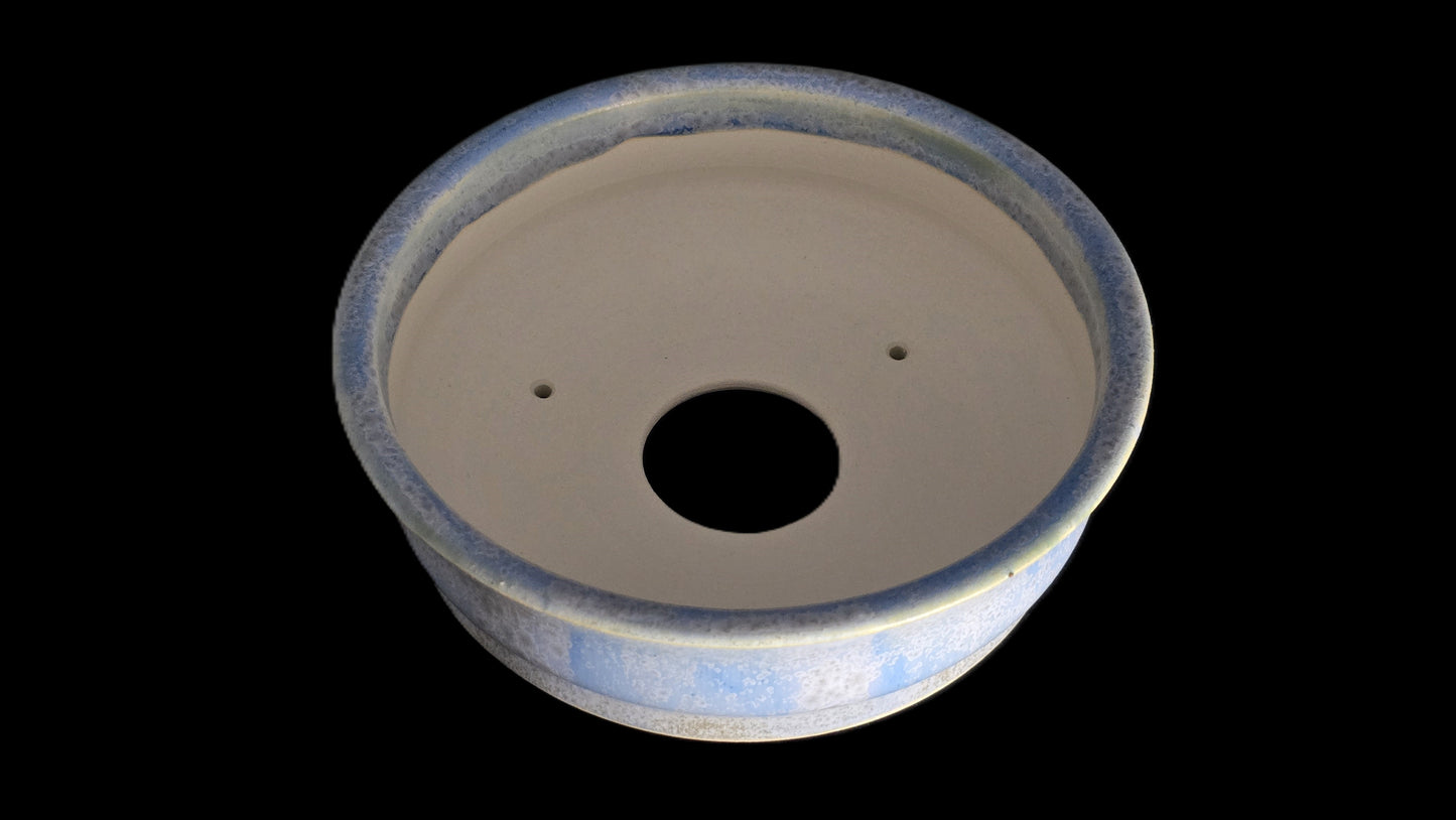 Bonsai Pot, Blue Crystal Round 12-25 - 7" X 2.25"