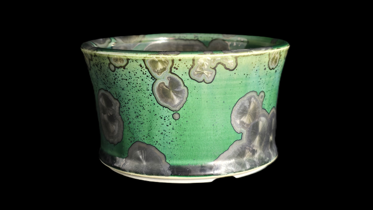 Bonsai Pot, Silver Crystal Round 12-25 - 5" X 3"