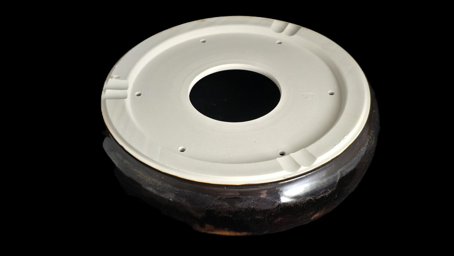 Bonsai Pot, Coffee Flame Round 12-25 - 9" X 2"