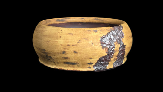 Bonsai Pot, Mustard Round 12-25 - 4.5" X 2"