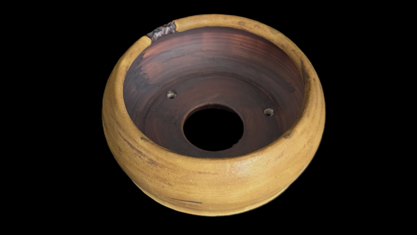 Bonsai Pot, Mustard Round 12-25 - 4.5" X 2"