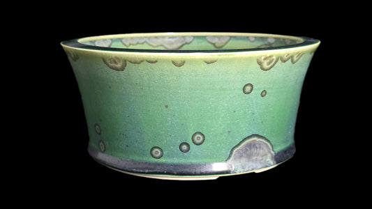 Bonsai Pot, Green  Round 12-25 - 6.5" X 3"