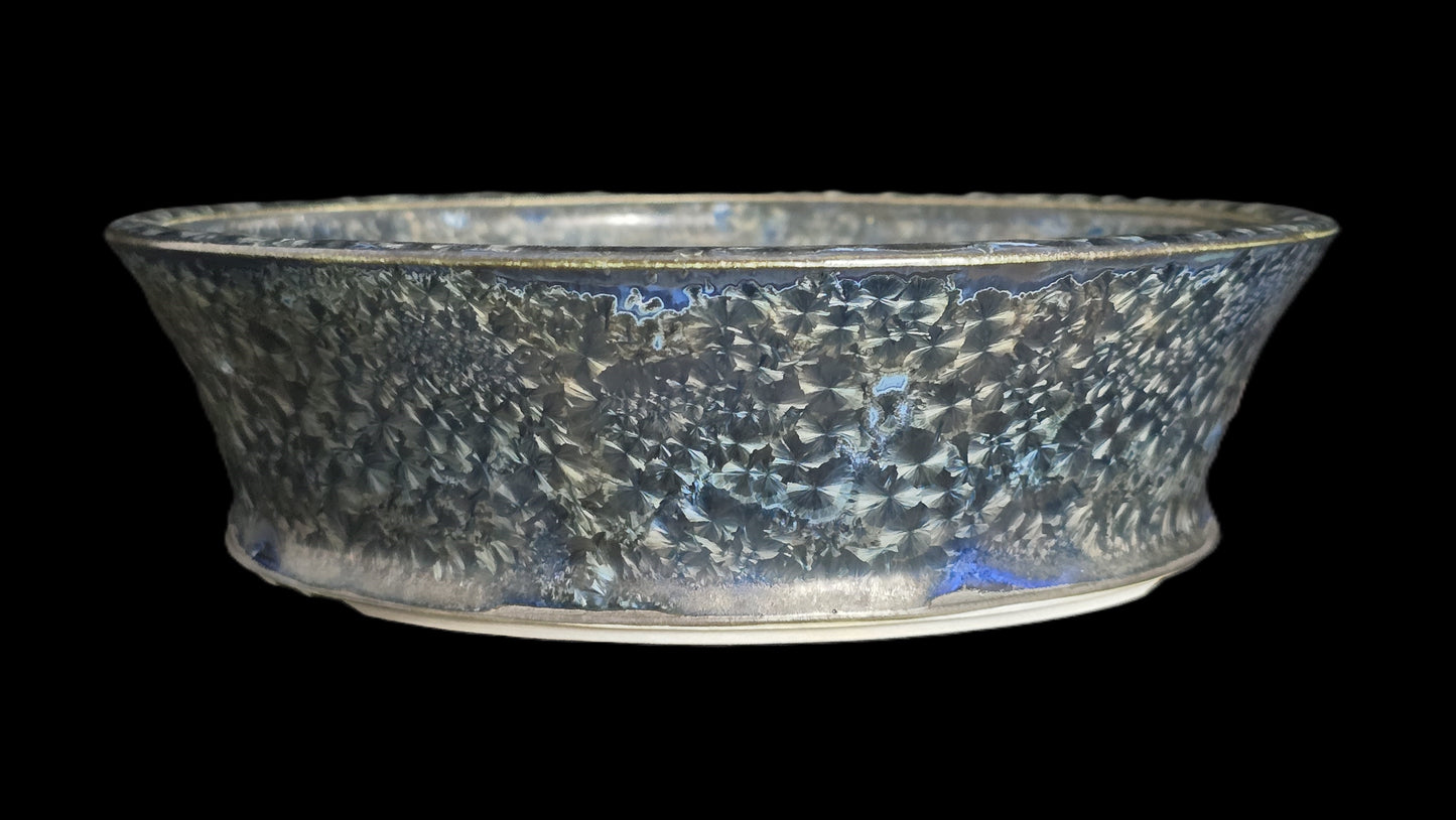 Bonsai Pot, Textured crystal Round 12-25 - 7.5" X 2"