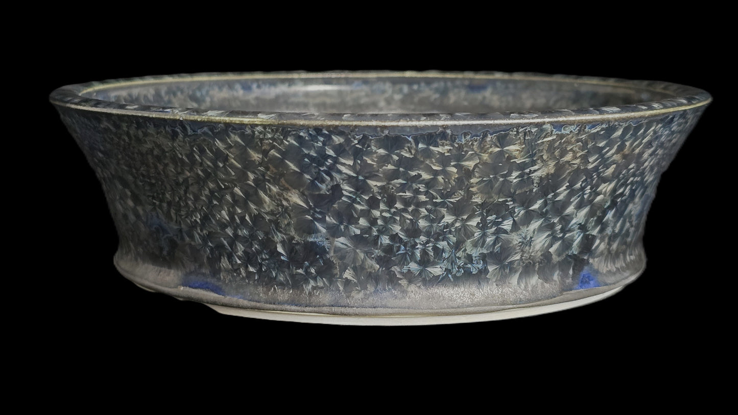 Bonsai Pot, Textured crystal Round 12-25 - 7.5" X 2"
