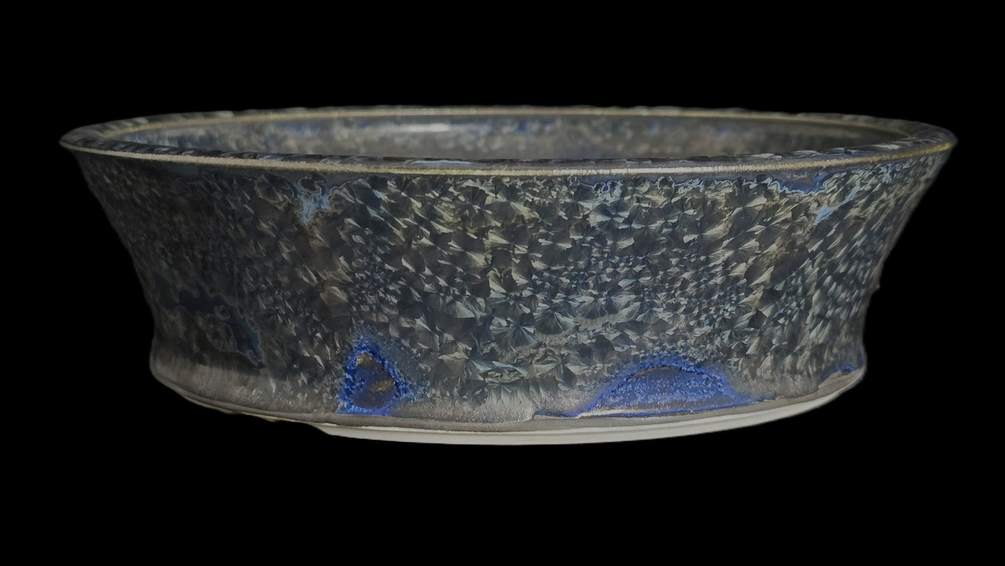 Bonsai Pot, Textured crystal Round 12-25 - 7.5" X 2"