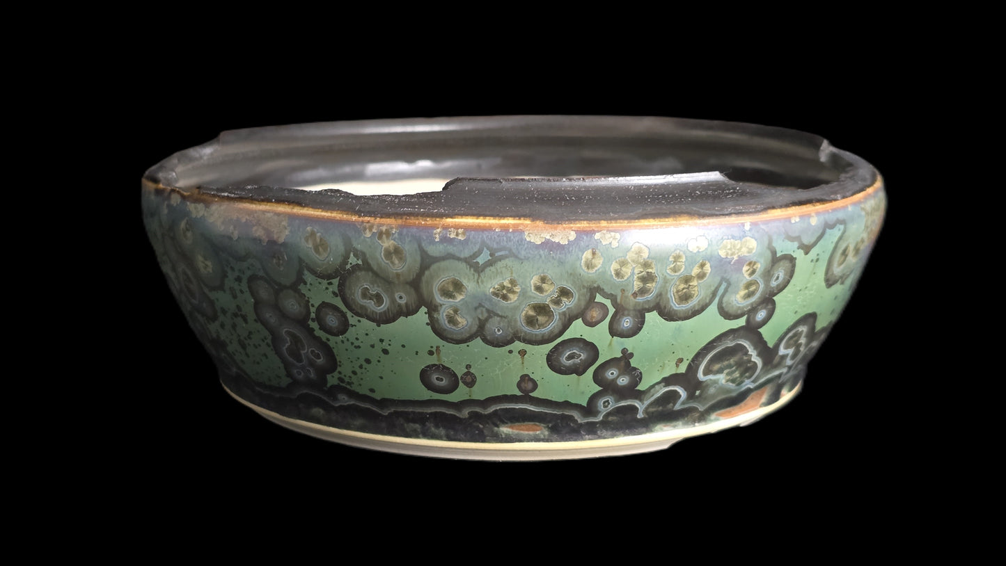 Bonsai Pot, Ripped Rim Round 1-26 - 8.25" X 3"