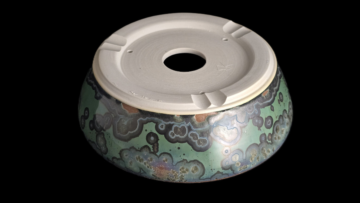 Bonsai Pot, Ripped Rim Round 1-26 - 8.25" X 3"