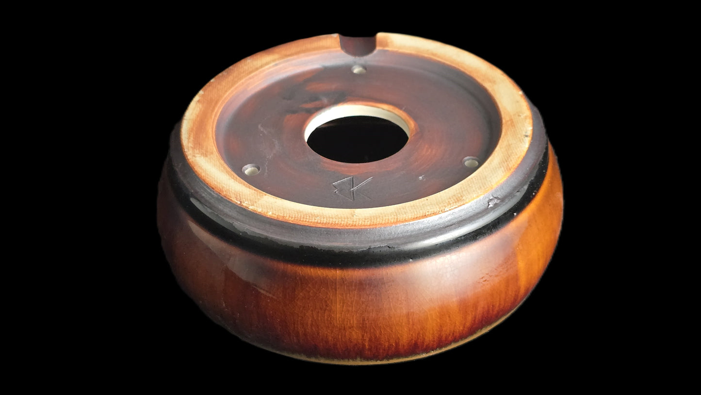 Bonsai Pot, Lava Glaze Round 1-26 - 5.5" X 2"