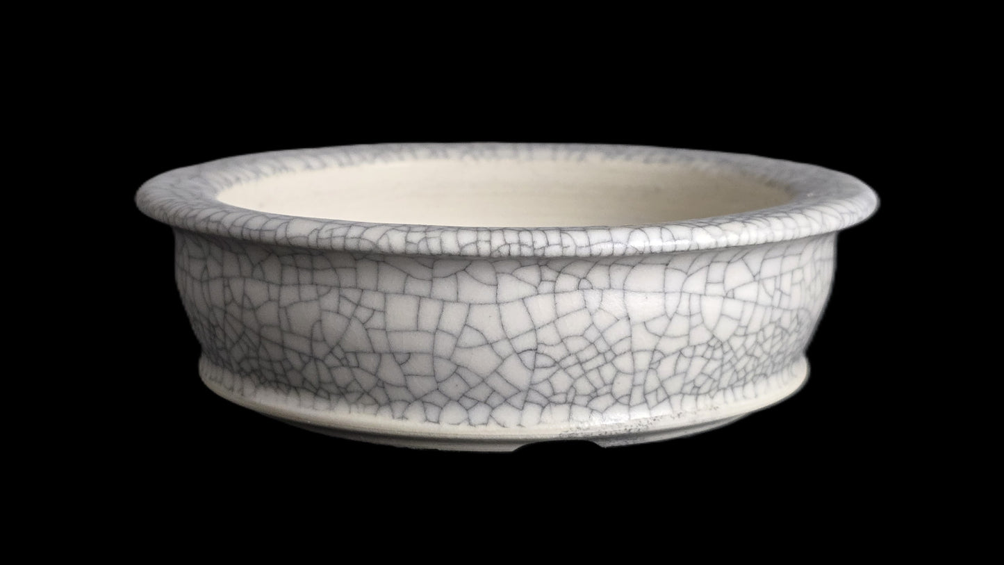 Bonsai Pot, Matte Crackle Round 1-26 - 5" X 1.5"