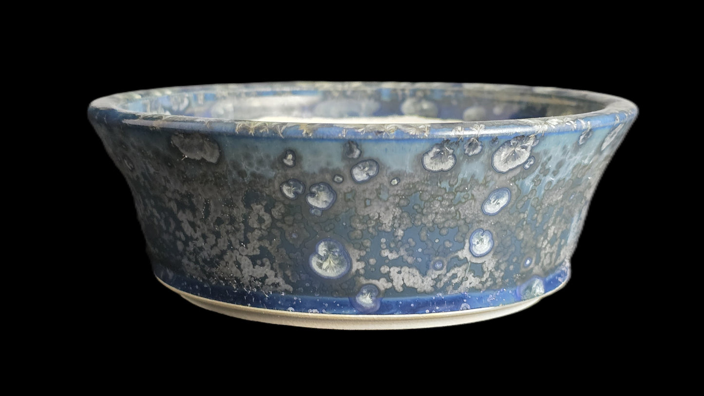 Bonsai Pot, Blue Crystal Round 1-26 - 5.5" X 2"