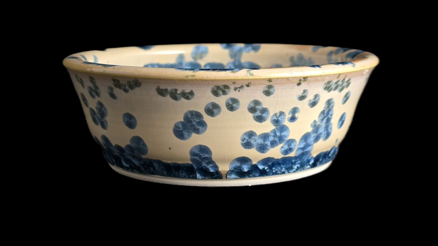 Bonsai Pot, Creamy Crystalline Round 1-26 - 5" X 1.75"
