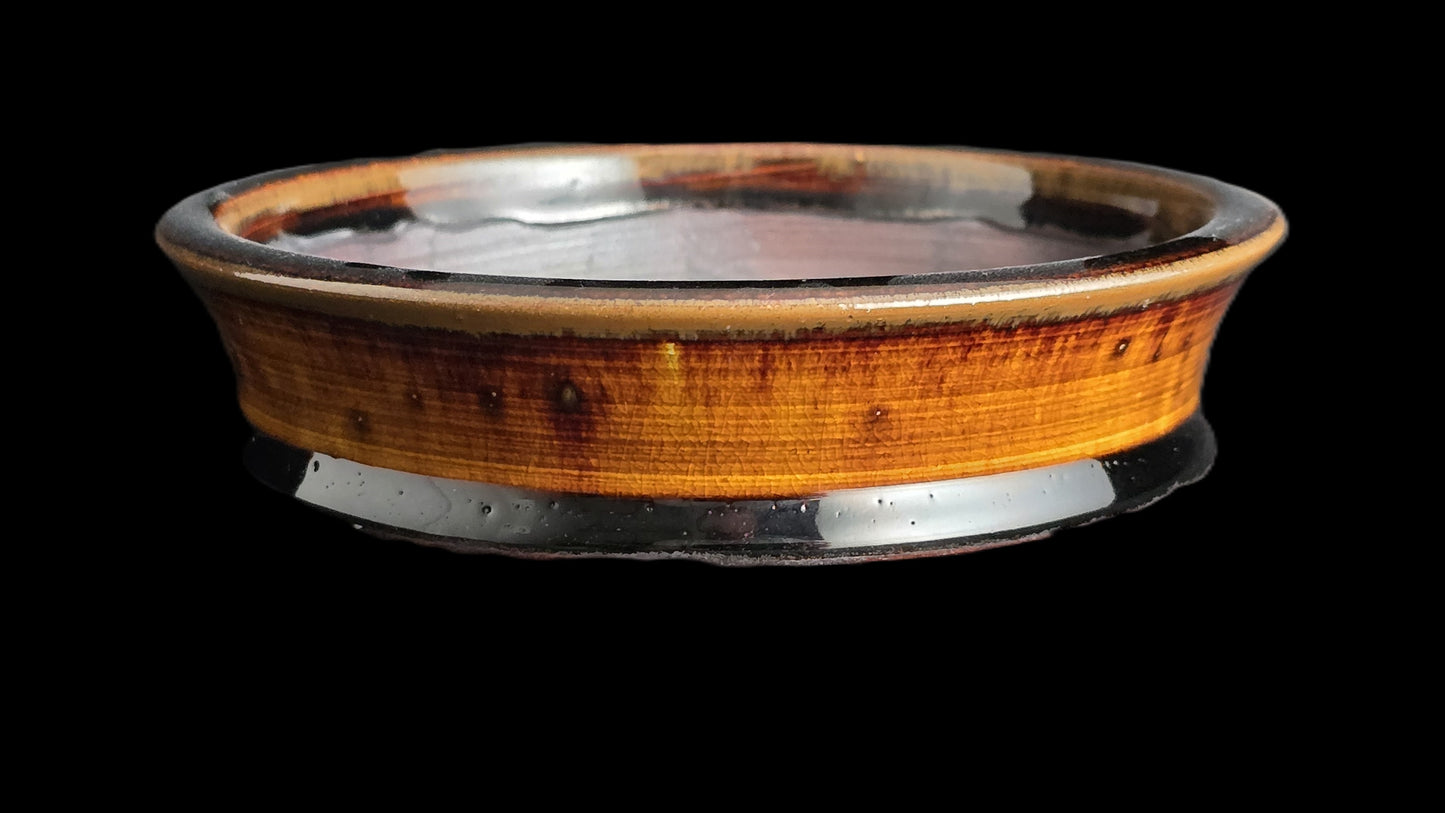 Bonsai Pot, Lava Crystalline Round 1-26 - 5.5" X 1.5"