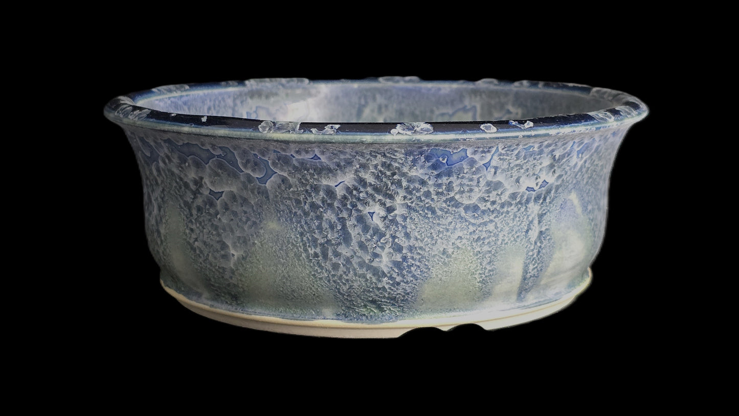 Bonsai Pot, Matte Crystalline Round 1-26 - 7" X 2.5"