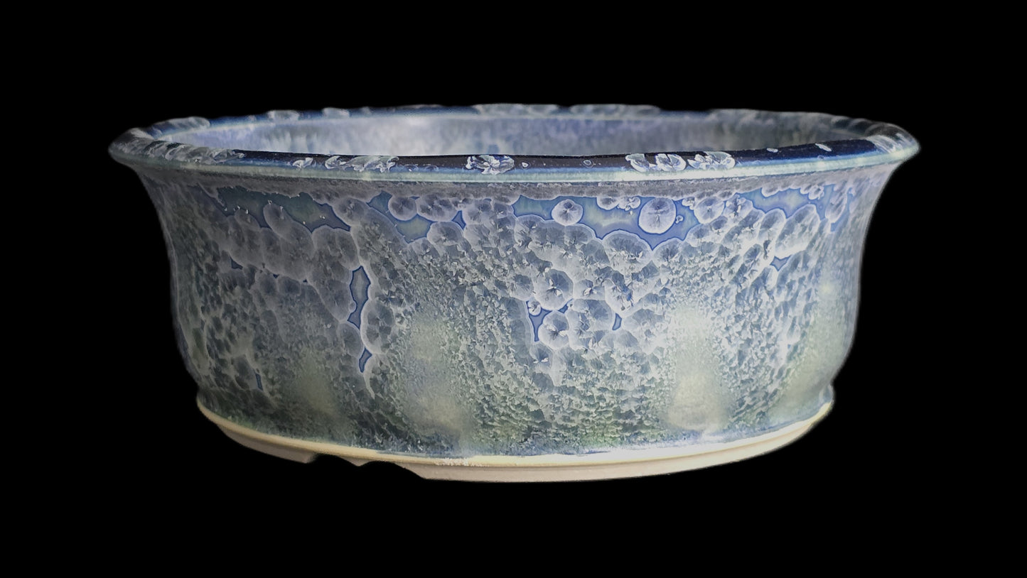Bonsai Pot, Matte Crystalline Round 1-26 - 7" X 2.5"