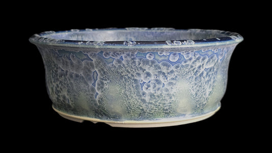 Bonsai Pot, Matte Crystalline Round 1-26 - 7" X 2.5"