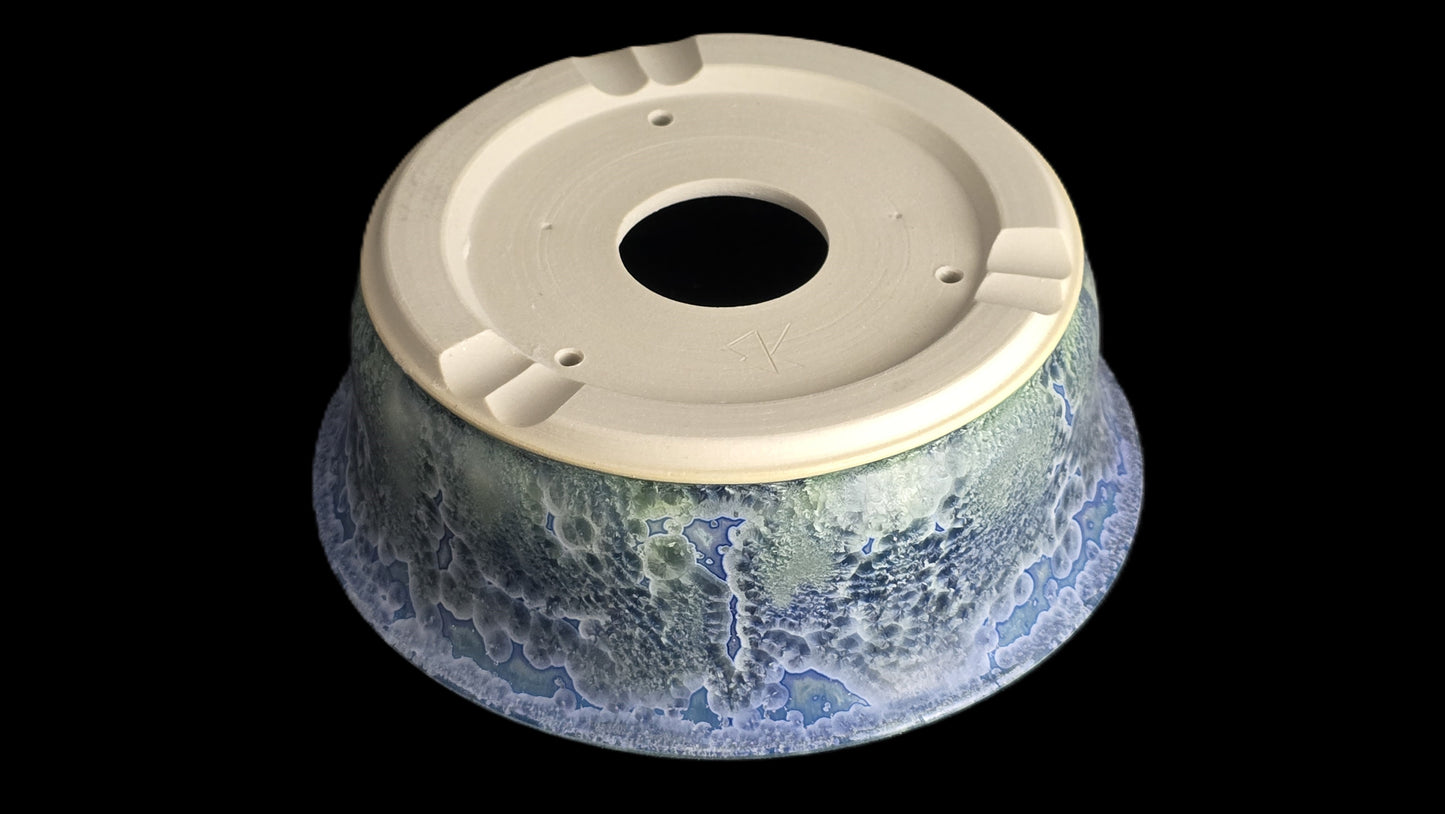 Bonsai Pot, Matte Crystalline Round 1-26 - 7" X 2.5"