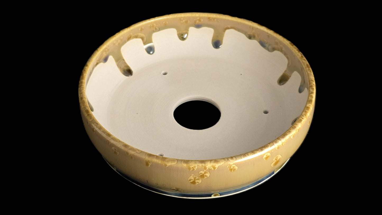 Bonsai Pot, Earthy Crystalline Round 1-26 - 8" X 2"