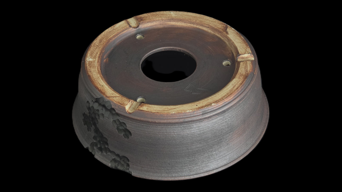 Bonsai Pot, Carved Round 1-26 - 5.25" X 1.75"