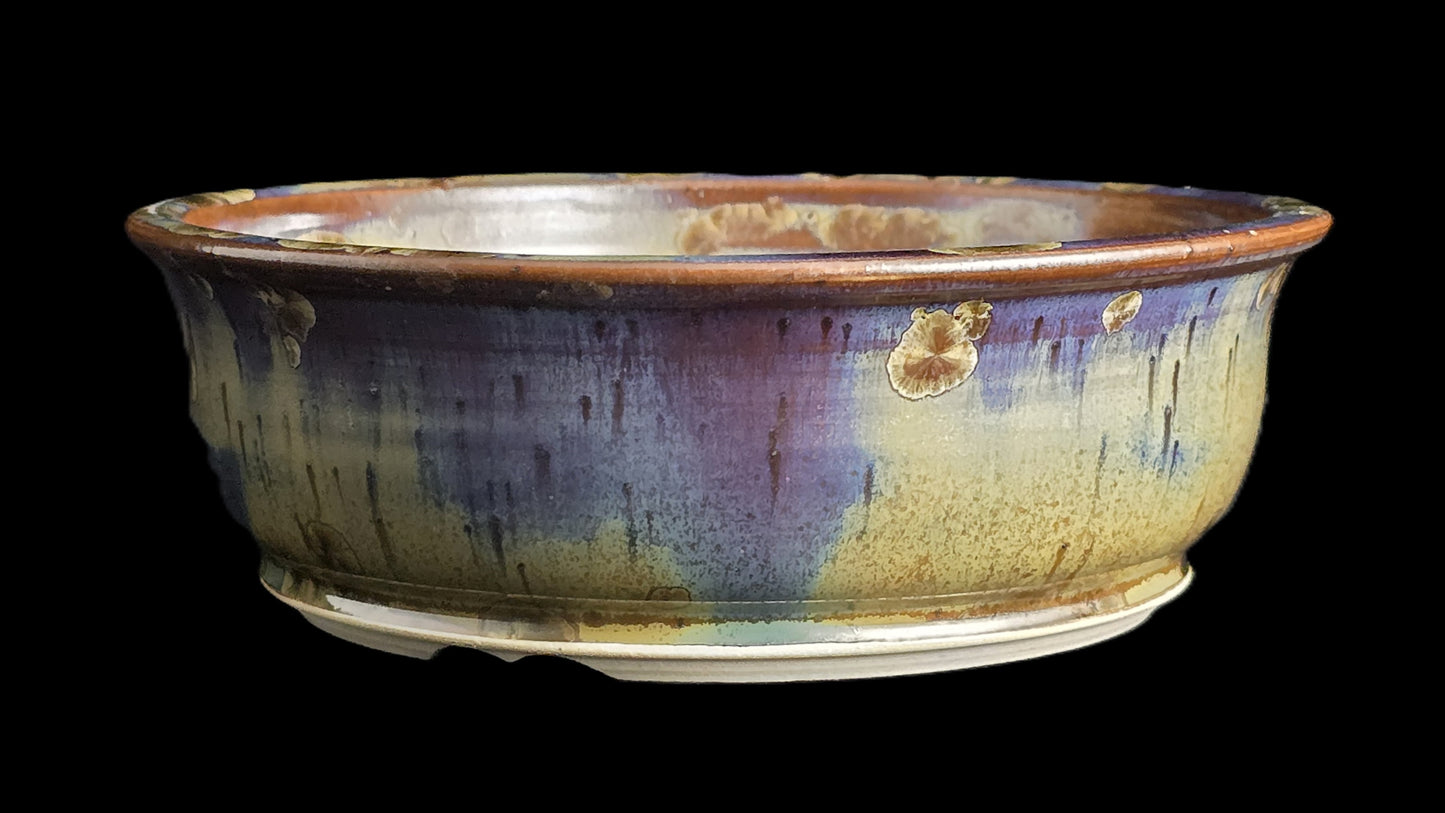 Bonsai Pot, Crystalline Round 1-26 - 6.25" X 2.25"