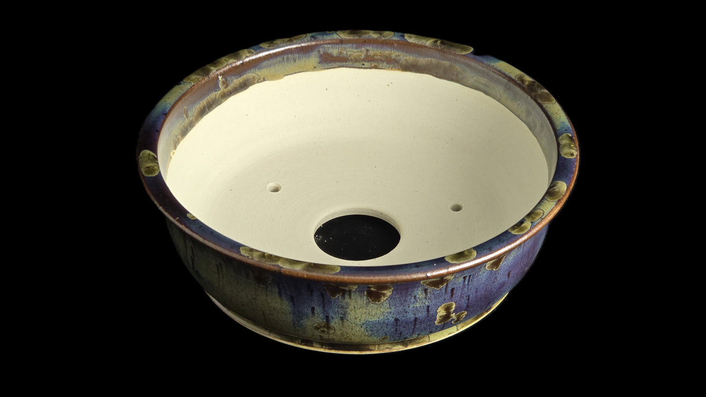 Bonsai Pot, Crystalline Round 1-26 - 6.25" X 2.25"