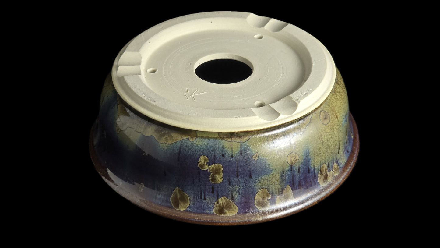Bonsai Pot, Crystalline Round 1-26 - 6.25" X 2.25"