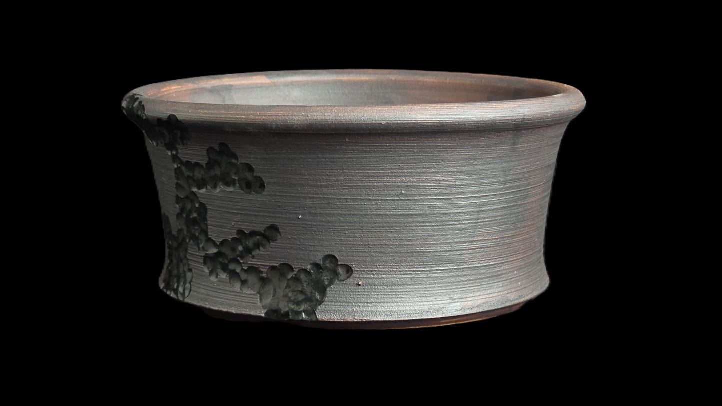 Bonsai Pot, Carved Round 1-26 - 5.25" X 2.5"