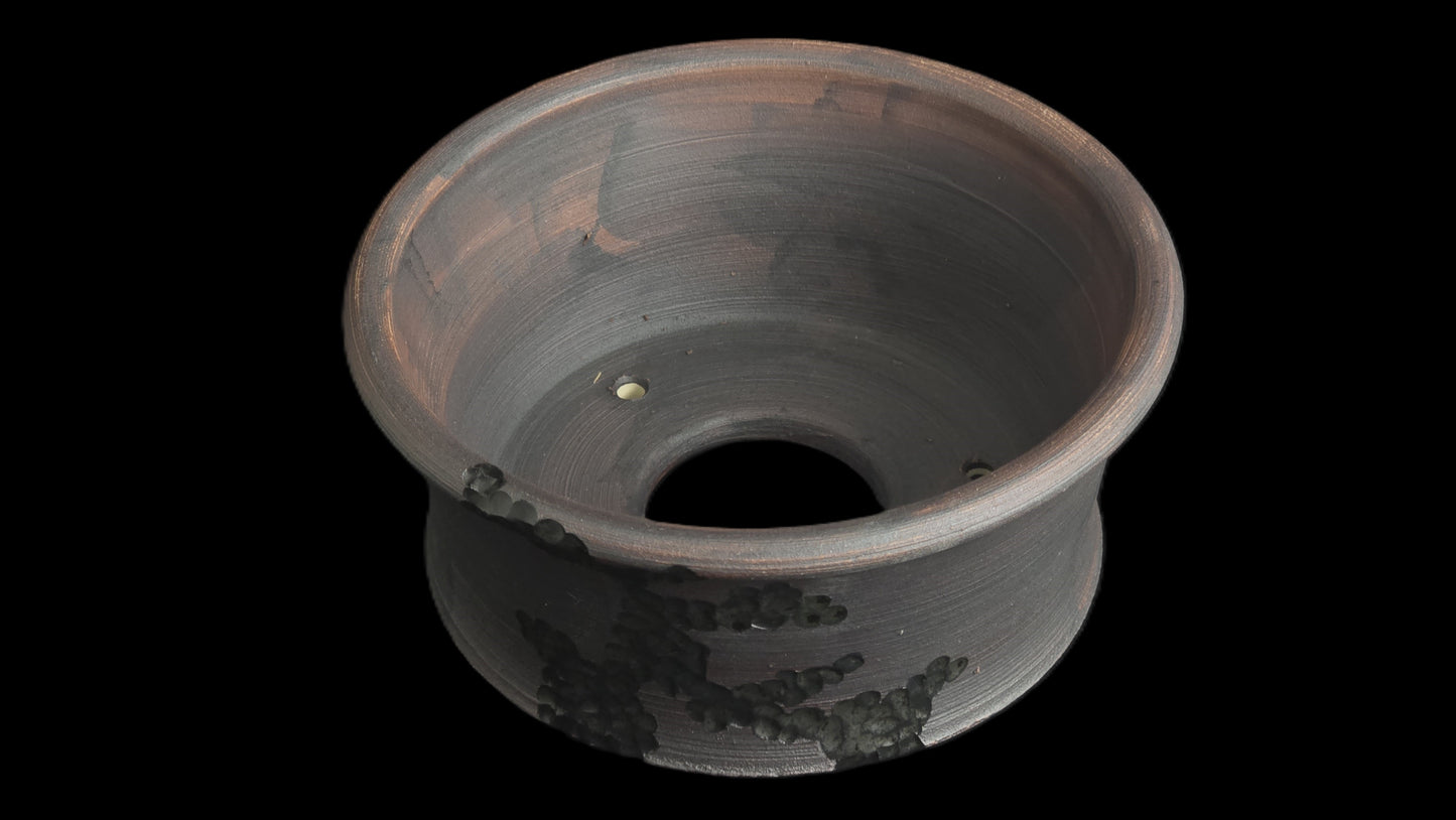 Bonsai Pot, Carved Round 1-26 - 5.25" X 2.5"
