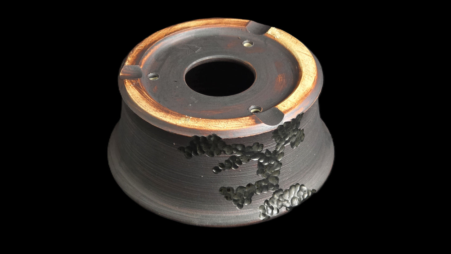 Bonsai Pot, Carved Round 1-26 - 5.25" X 2.5"