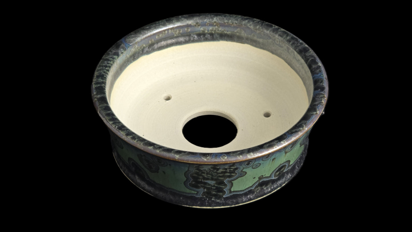 Bonsai Pot, Crystalline Round 1-26 - 5.25" X 2"
