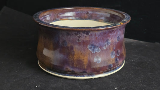 Bonsai Pot, Crystalline Round 2-26 - 6.25" X 3"