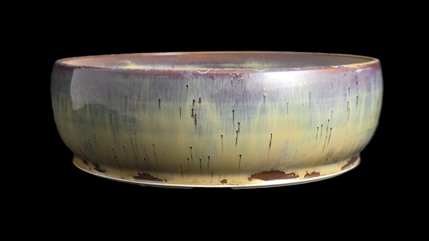 Bonsai Pot, Crystalline Round 1-26 - 8" X 2.5"