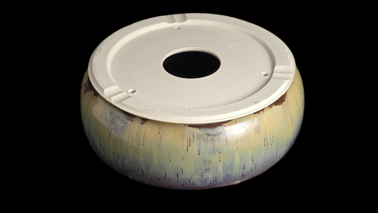 Bonsai Pot, Crystalline Round 1-26 - 8" X 2.5"