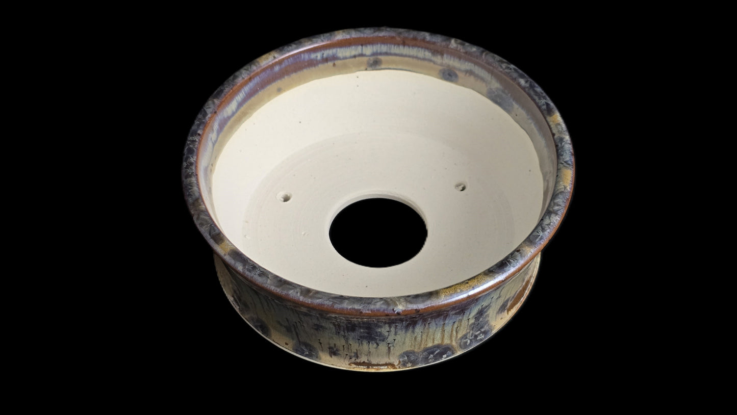 Bonsai Pot, Crystalline Round 1-26 - 5.25" X 2"