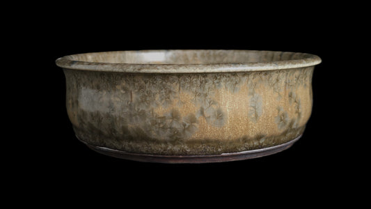 Bonsai Pot, Crystalline Round 1-26 - 6.5" X 2"