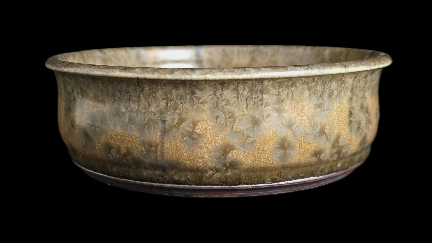 Bonsai Pot, Crystalline Round 1-26 - 6.5" X 2"