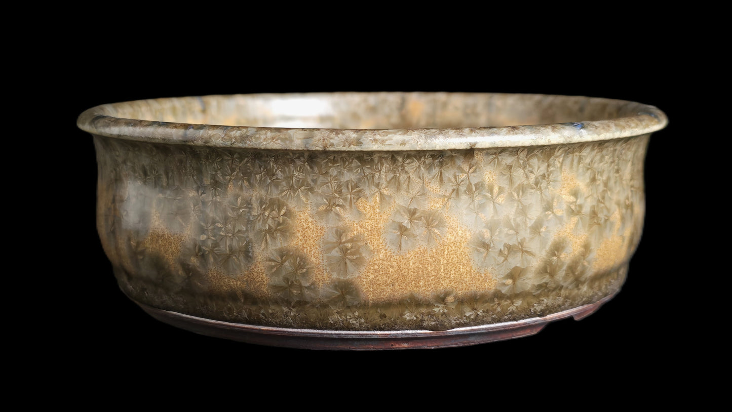 Bonsai Pot, Crystalline Round 1-26 - 6.5" X 2"