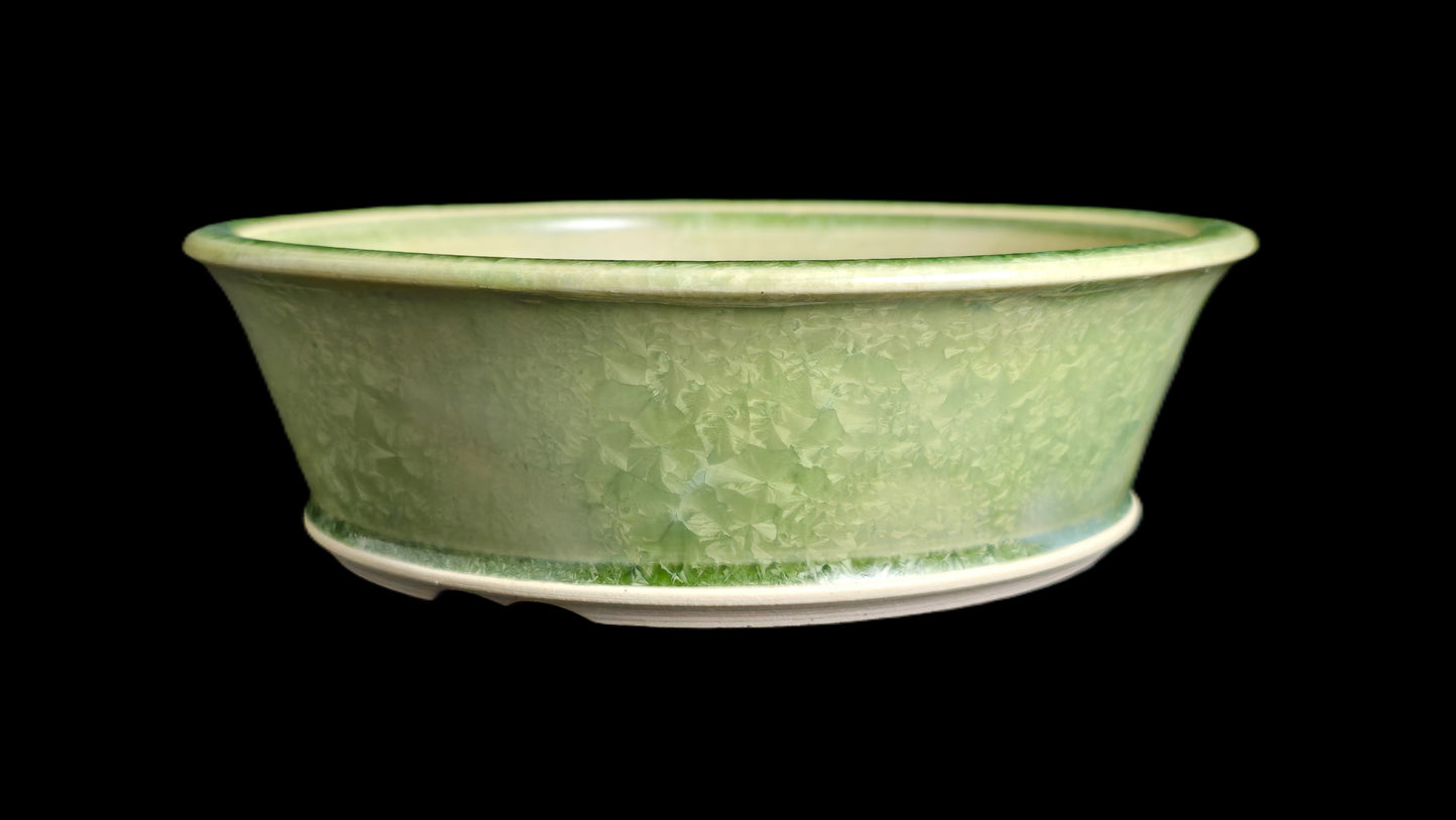 Bonsai Pot, Crystalline Round 1-26 - 6.5" X 2"