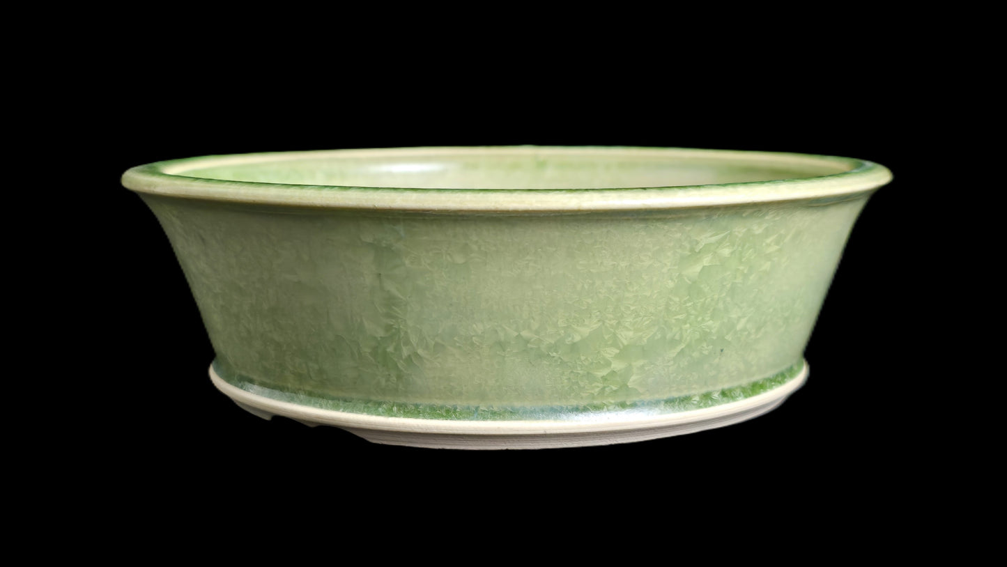 Bonsai Pot, Crystalline Round 1-26 - 6.5" X 2"