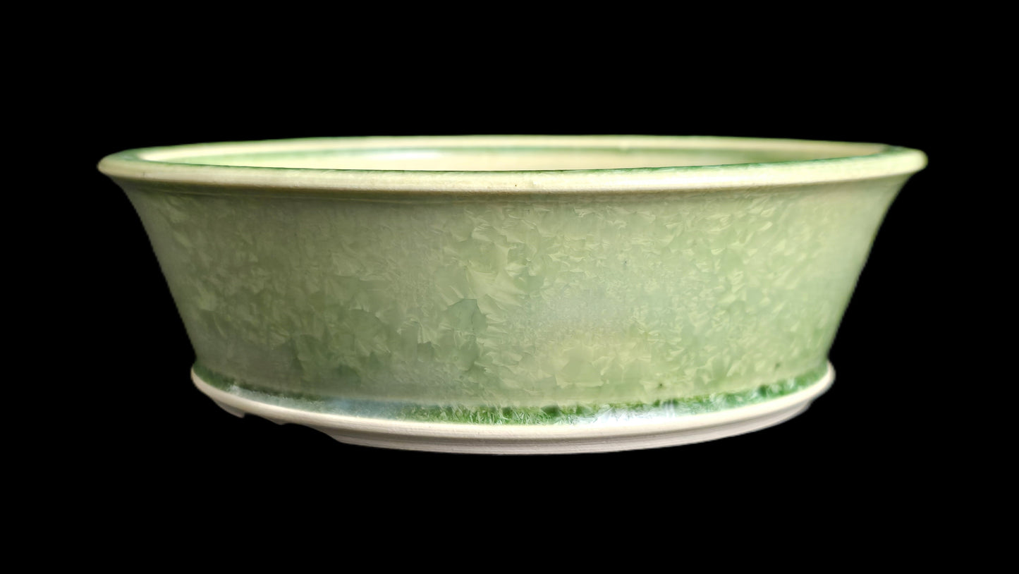 Bonsai Pot, Crystalline Round 1-26 - 6.5" X 2"