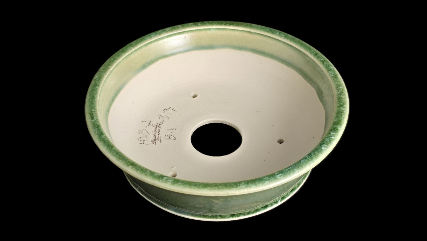Bonsai Pot, Crystalline Round 1-26 - 6.5" X 2"