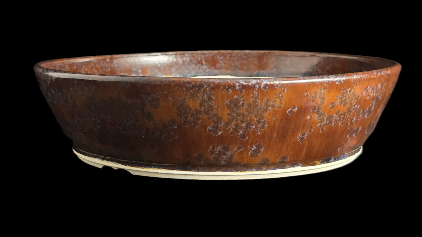Bonsai Pot, Crystalline Round 2-26 - 10" X 2.5"