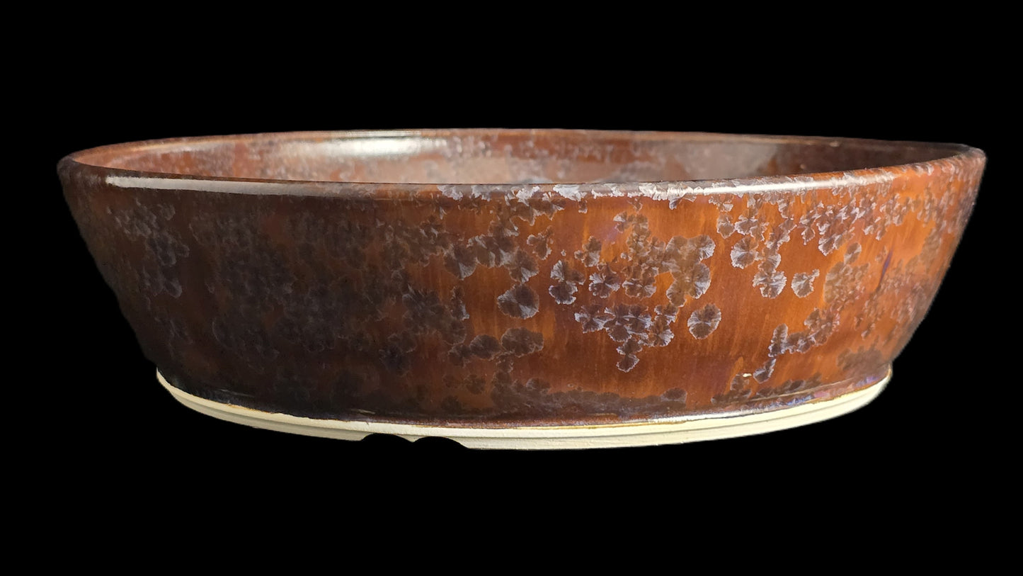 Bonsai Pot, Crystalline Round 2-26 - 10" X 2.5"